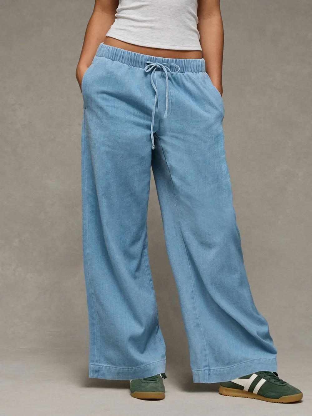 American Eagle Outfitters Dreamy Drape Wide Leg Pants Oversized - Picture 1 of 6